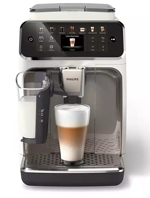 PHILIPS EP4443/70 4400 LatteGo automata kávégép 12 recepttel, fehér-ezüst kivitelben – 3. kép
