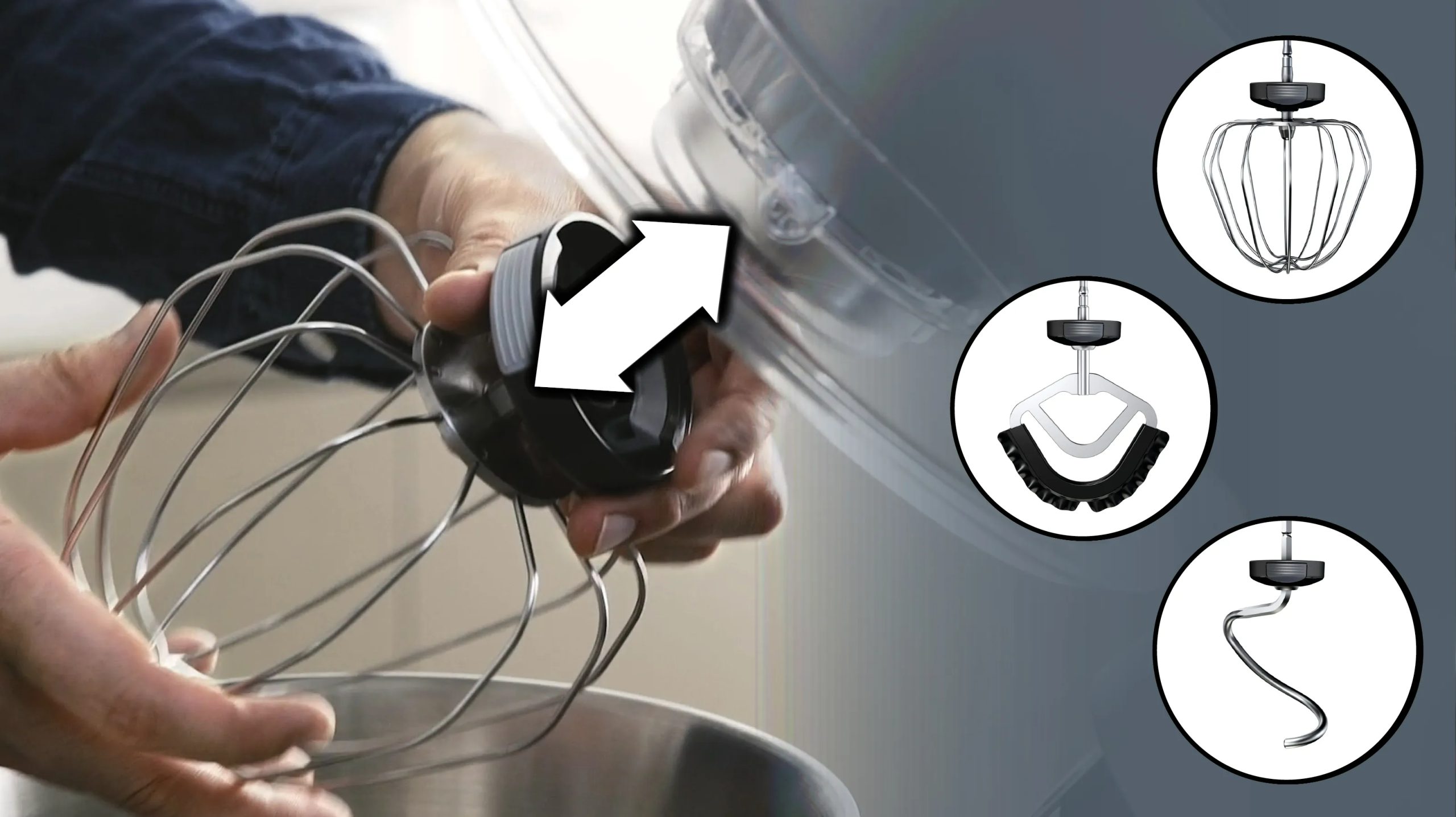 BOSCH MUM9D33S11 konyhai robotgép 1600 W-os motorral, 5,5 l-es nemesacél tállal és tésztaszenzorral – 4. kép