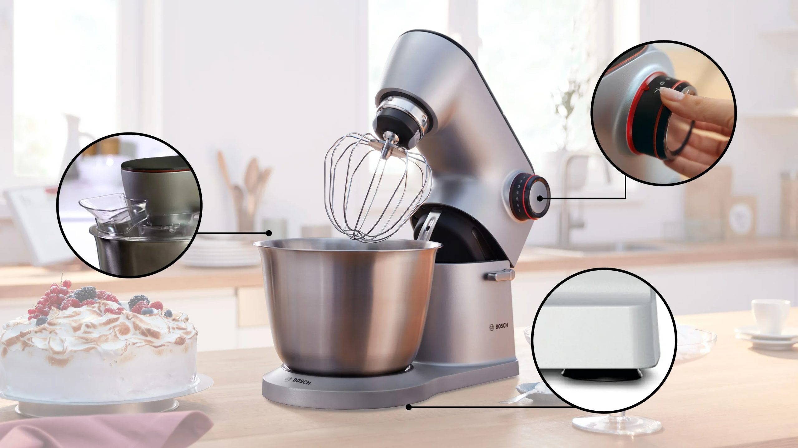 BOSCH MUM9D33S11 konyhai robotgép 1600 W-os motorral, 5,5 l-es nemesacél tállal és tésztaszenzorral – 8. kép