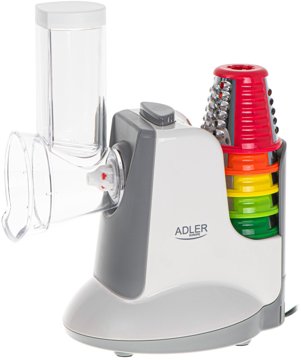 ADLER AD4815 szürke zöldségszeletelő 5 tartozékkal, 150 W