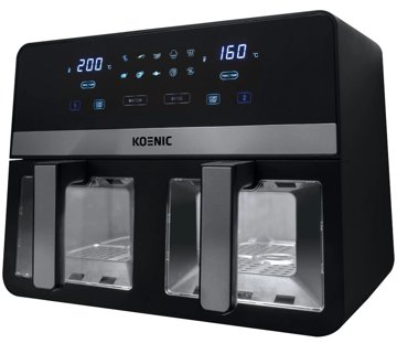 KOENIC KAF 924224 B forrólevegős sütő két önálló zónával, 9 l