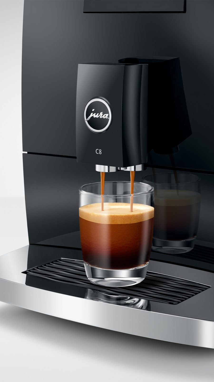 JURA C8 Piano Black (EA) automata kávéfőző Easy Control Panel kezelőfelülettel – 5. kép
