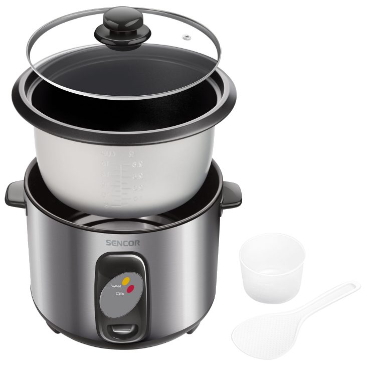 SENCOR SRM 1550SS automata rizsfőző 1,5 literes tapadásmentes edénnyel – 2. kép