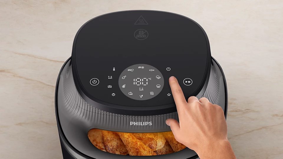 PHILIPS 3000 Series NA331/00 Airfryer 6,2 literes forrólevegős sütő betekintőablakkal – 5. kép