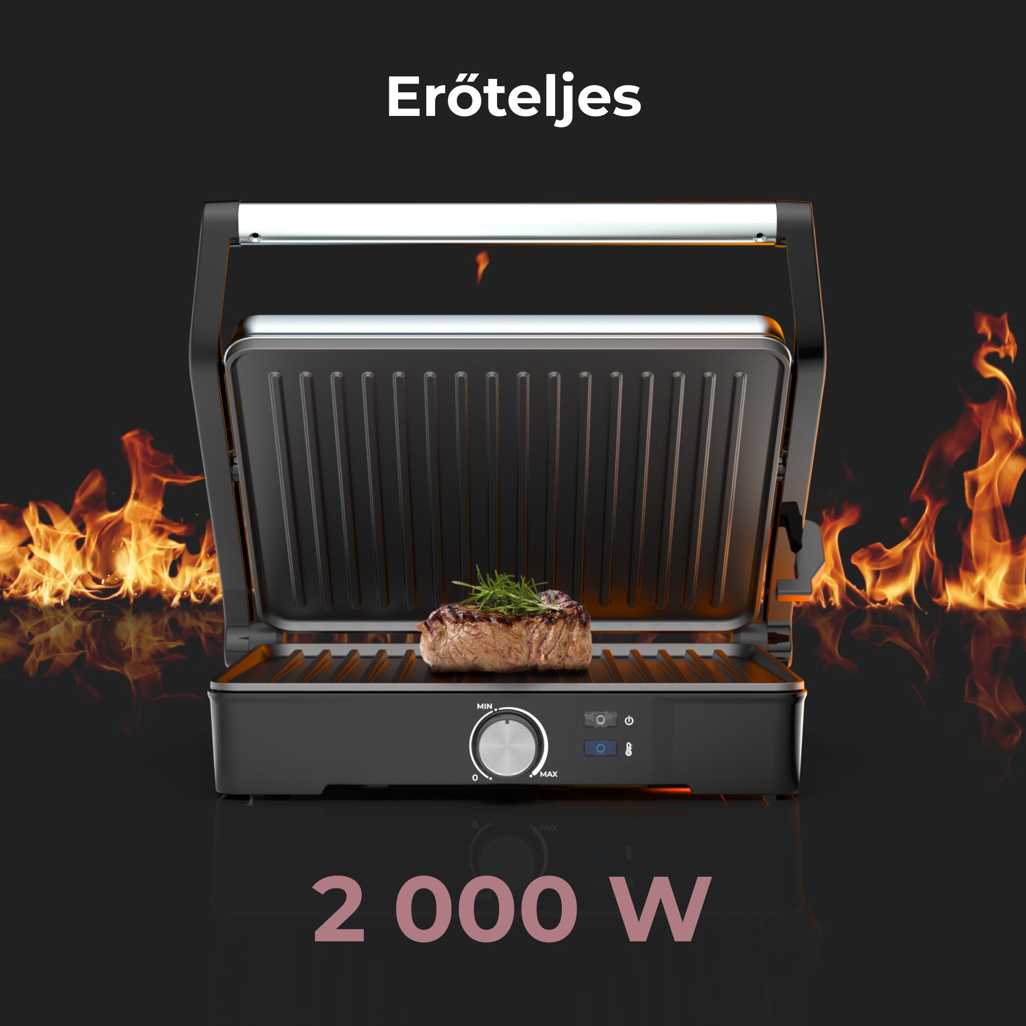 AENO AEG0002 elektromos grill 180°-os nyitással – 5. kép