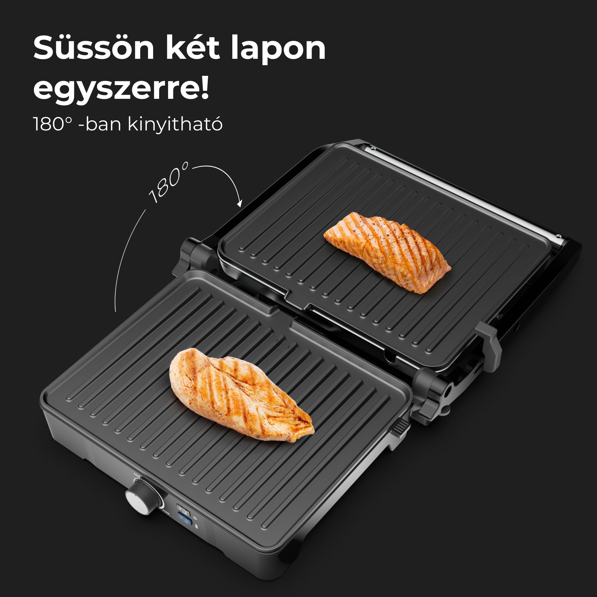 AENO AEG0002 elektromos grill 180°-os nyitással – 8. kép