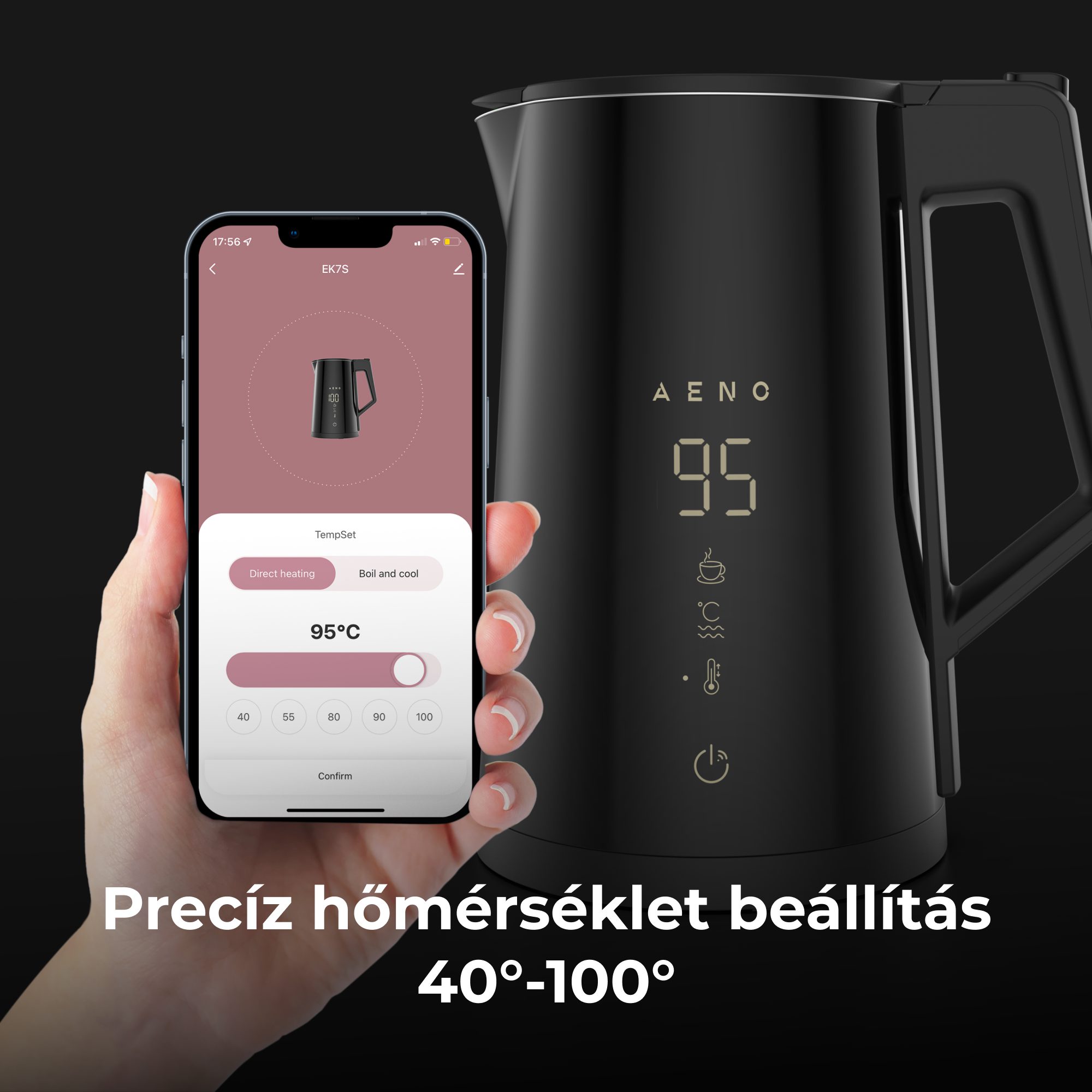 AENO AEK0007S intelligens elektromos vízforraló Wi-Fi-vezérléssel – 14. kép