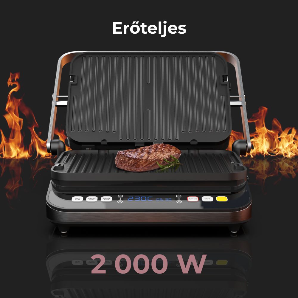 AENO AEG0001 elektromos grill 3 az 1-ben, 2000 W – 6. kép