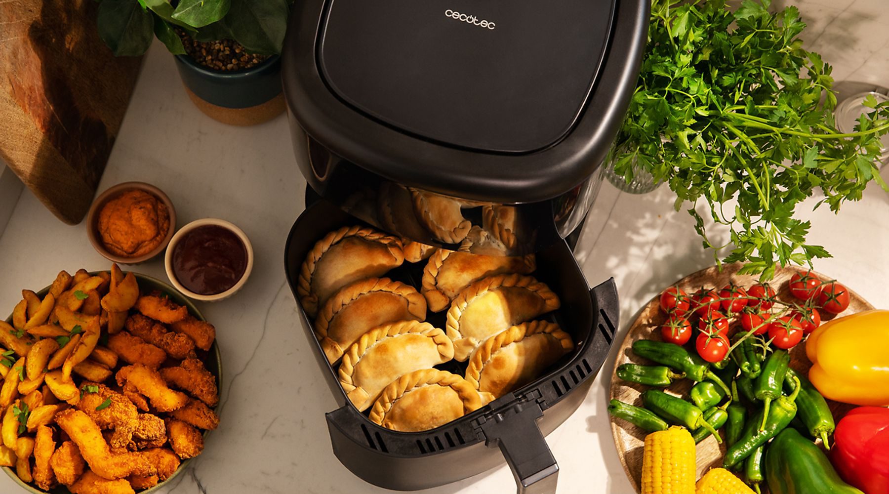 CECOTEC 4992 Cecofry Bombastik 6000 forrólevegős sütő 6 literes kosárral – 8. kép