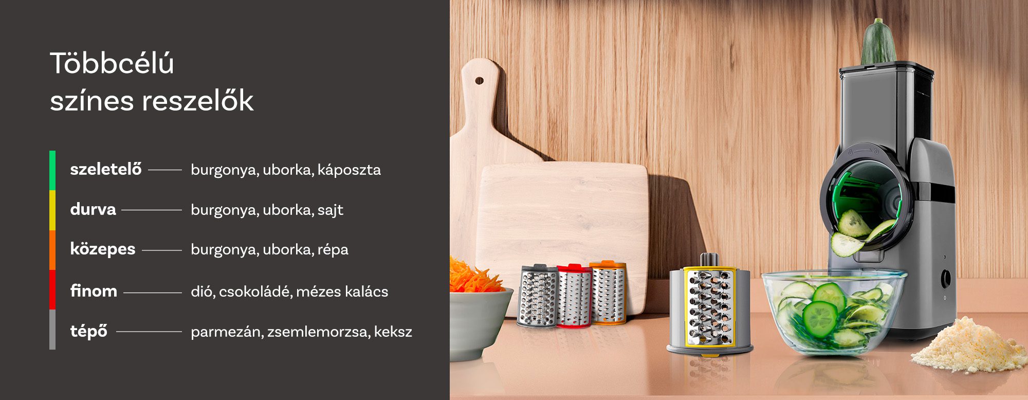 ETA 5079 90000 Gratta elektromos reszelő 5 cserélhető betéttel – 3. kép
