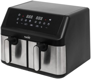 HOME HGAF29 duplakosaras forrólevegős sütő 2 × 4,5 literes kapacitással