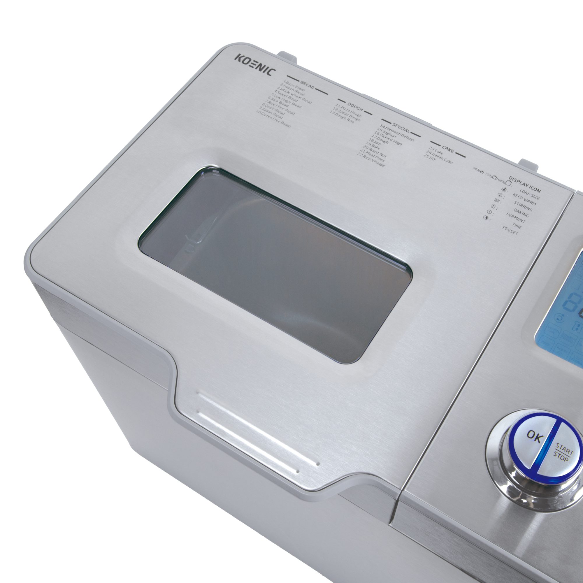 KOENIC KBM 552526 M kenyérsütőgép 25 programmal, 550 W teljesítménnyel – 6. kép