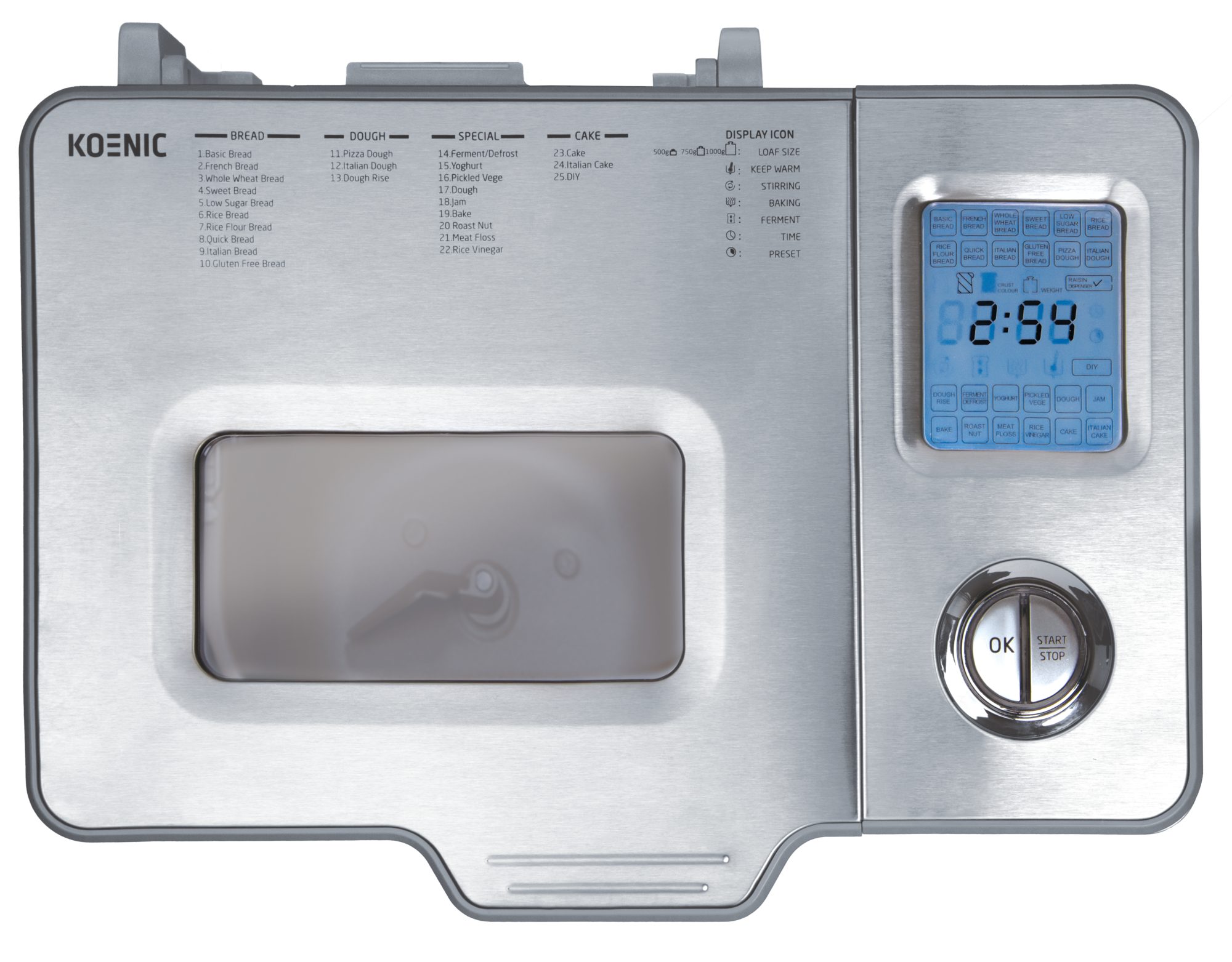 KOENIC KBM 552526 M kenyérsütőgép 25 programmal, 550 W teljesítménnyel – 7. kép
