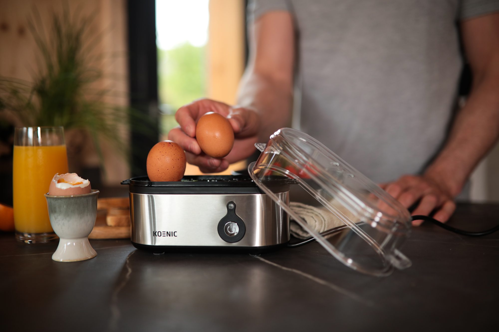 KOENIC KEB 3225 inox tojásfőző 3 tojáshoz – 8. kép