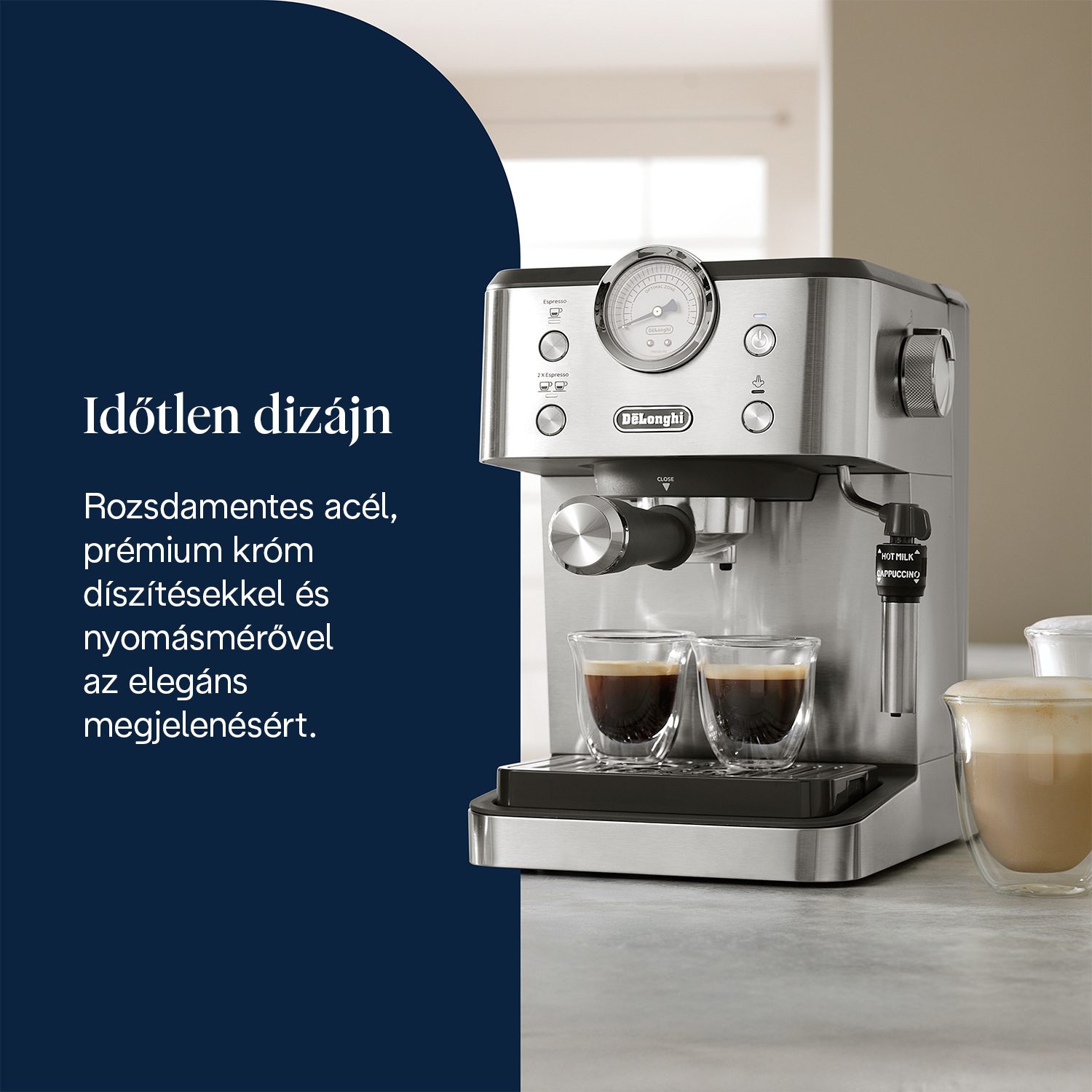 DE-LONGHI EM450.M Classic manuális eszpresszó kávéfőző – 4. kép