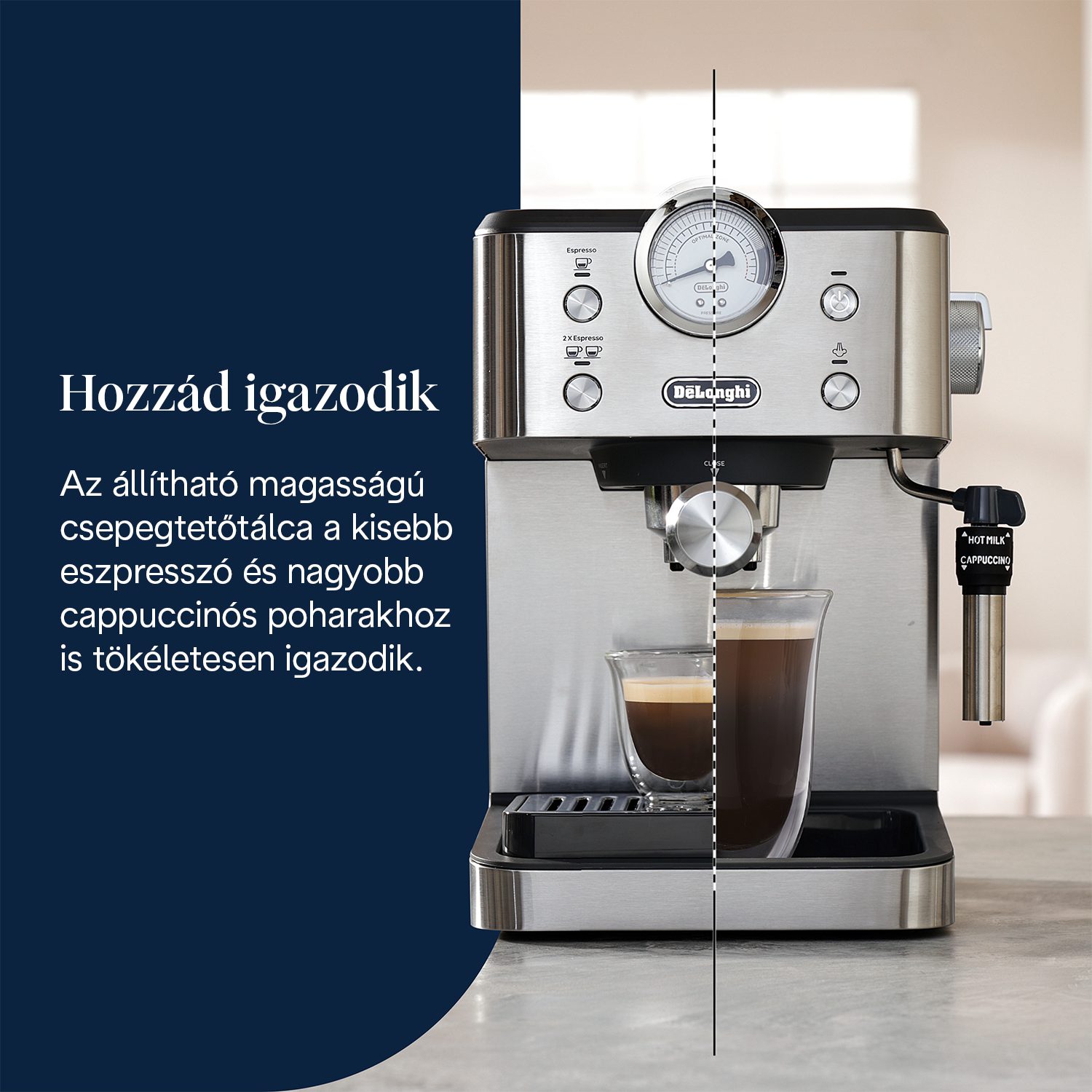 DE-LONGHI EM450.M Classic manuális eszpresszó kávéfőző – 8. kép