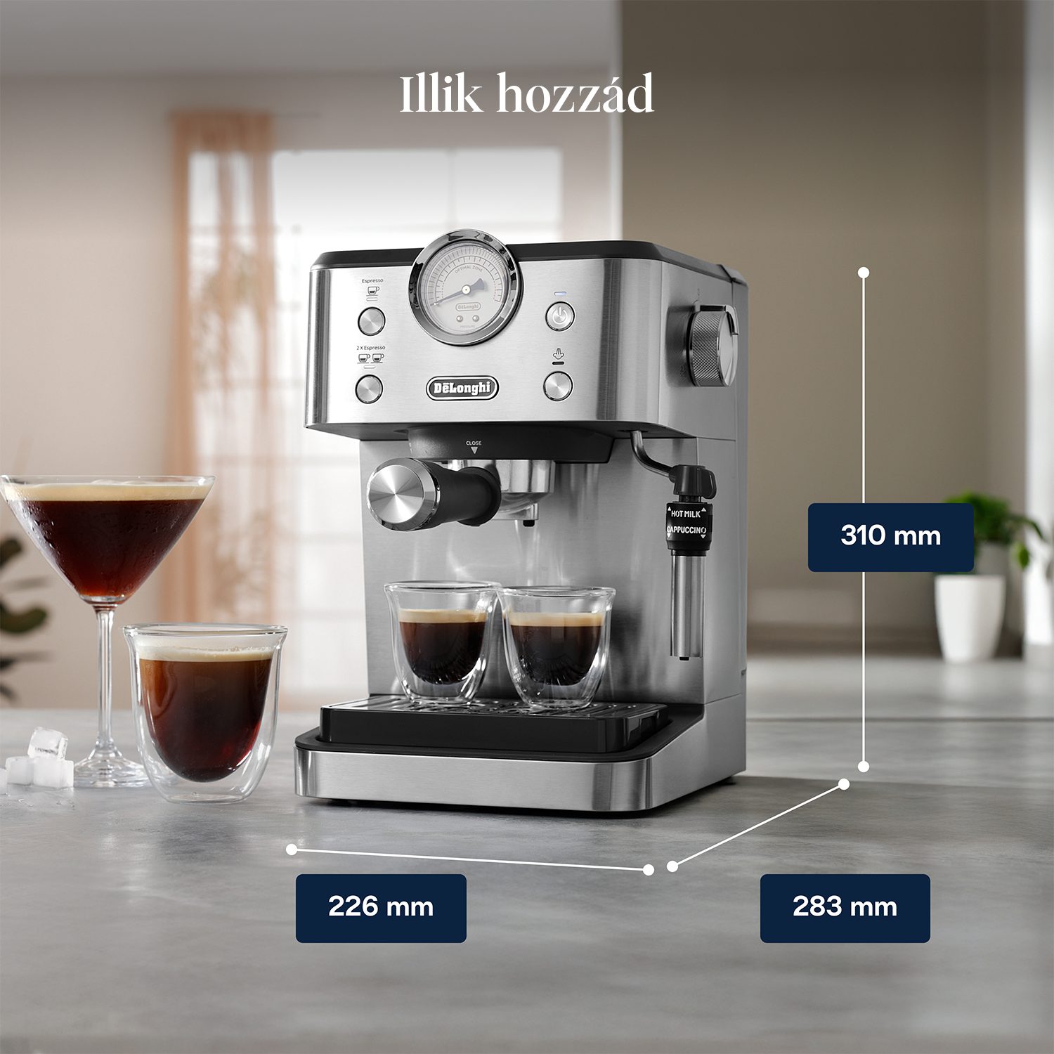 DE-LONGHI EM450.M Classic manuális eszpresszó kávéfőző – 9. kép