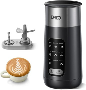 DREO Barista Maker KMF Air 8 az 1-ben fekete tejhabosító