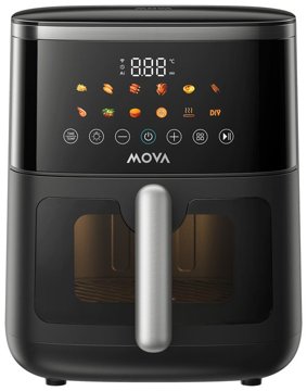 MOVA FD10 Pro Max fekete forrólevegős sütő 6 literes kosárral